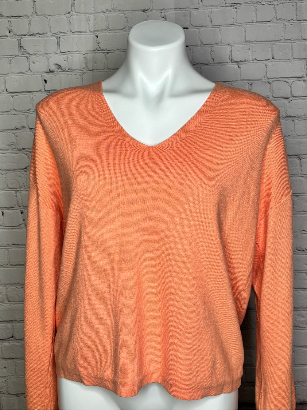 Old Navy Orange Peach Sweater with Wide Sleeves Size M